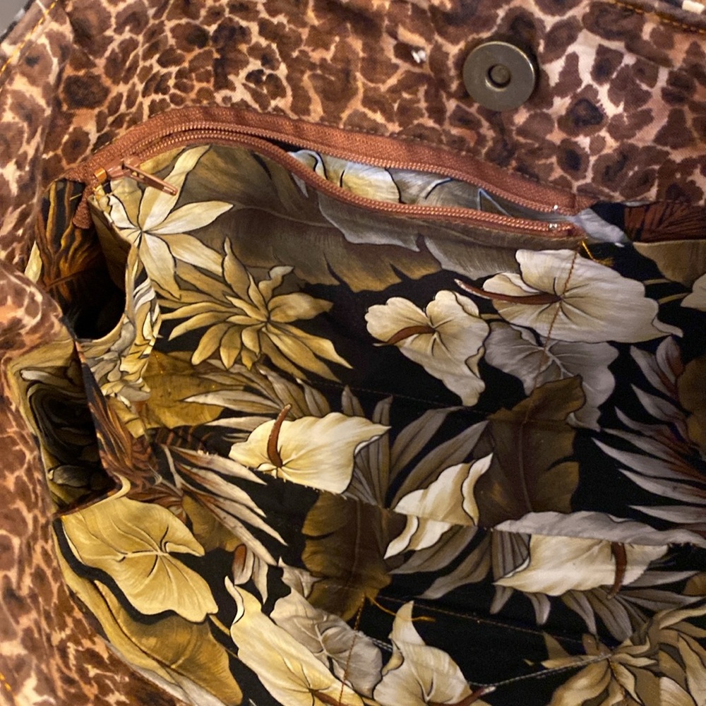 Patchwork Tote Bag - Brown - image 6